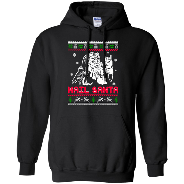 Hail Santa Ugly Christmas Sweater, Long Sleeve - TeesGrab