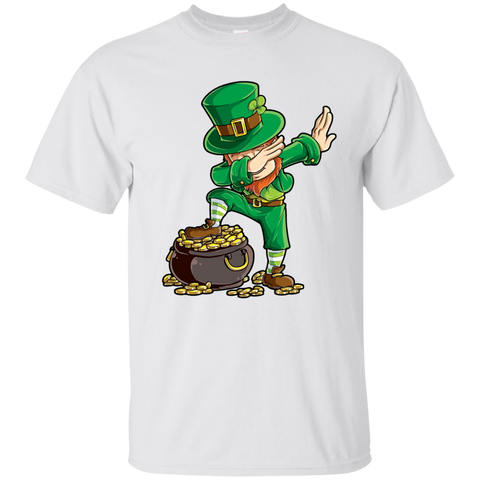 St Patrick's Day Dabbing Leprechaun Funny T-shirt - TeesGrab