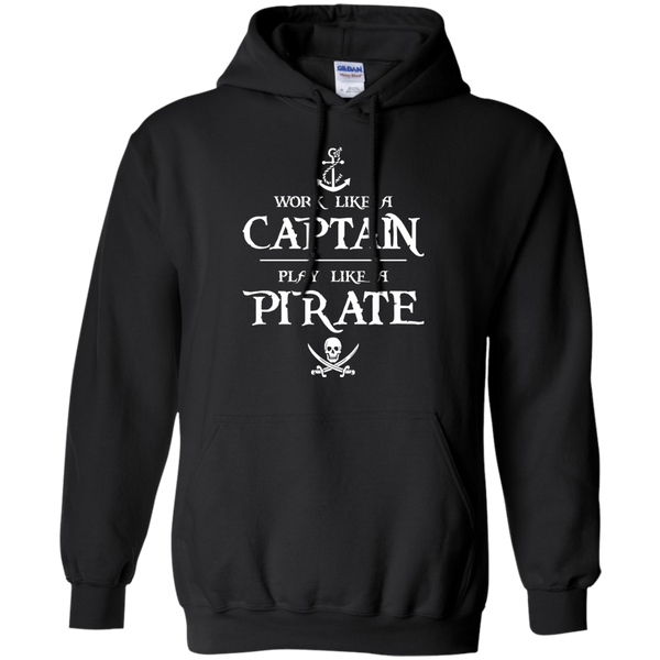Work Like a Captain Play Like a Pirate Shirt, Hoodie, Tank - TeesGrab