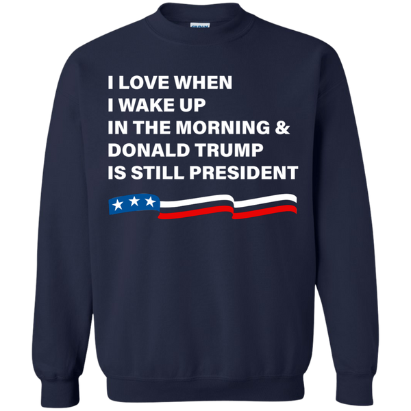 I Love When I Wake Up Donald Trump Is Still President T-Shirt - TeesGrab