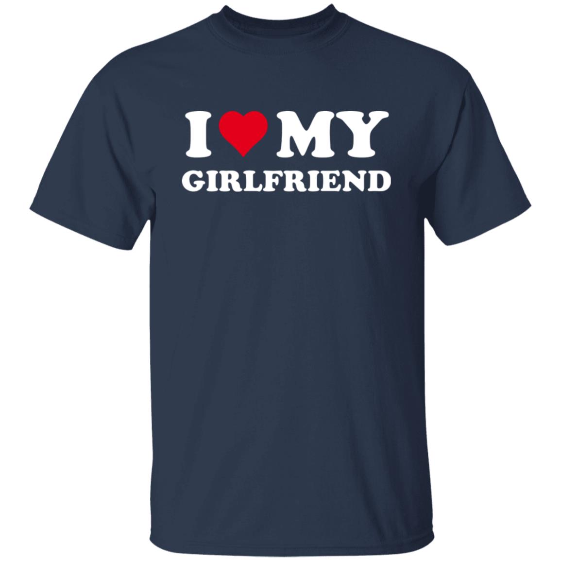Alternative view of I love my girlfriend shirt