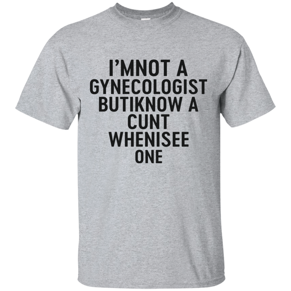 I'm Not a Gynecologist but I know a cunt when i see one shirt - TeesGrab
