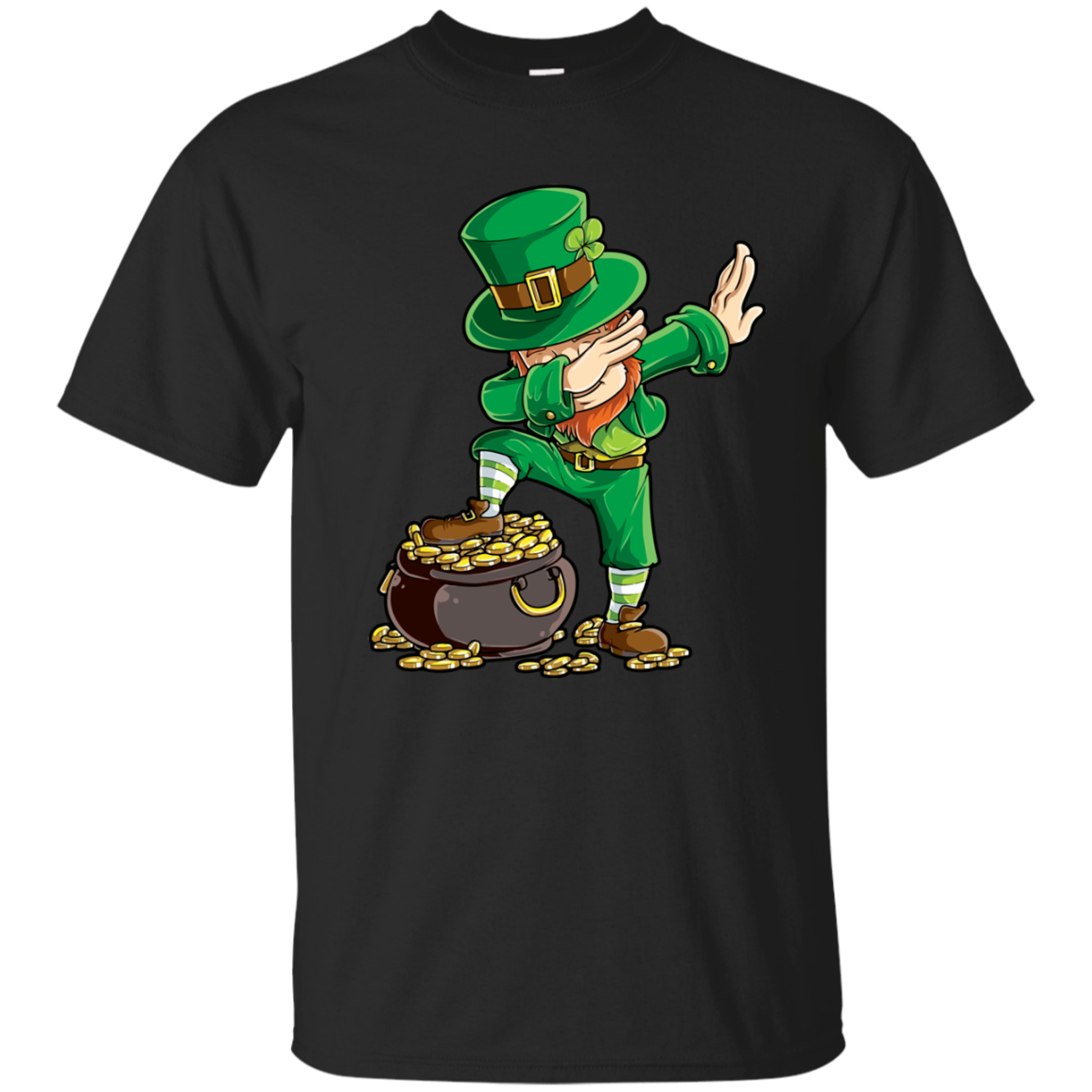 St Patrick's Day Dabbing Leprechaun Funny T-shirt - TeesGrab