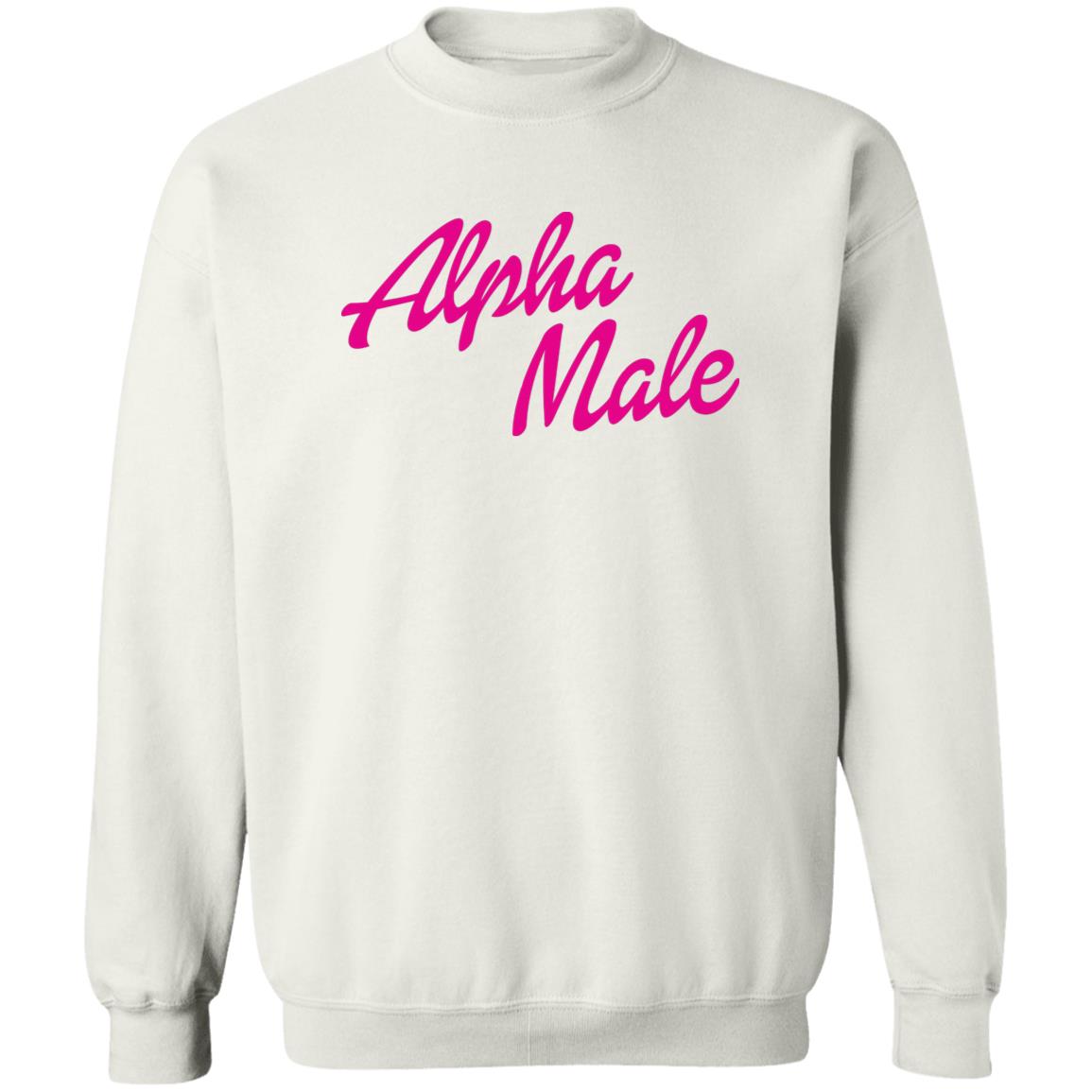 Alternative view of alpha male (barbie font) sweatshirt
