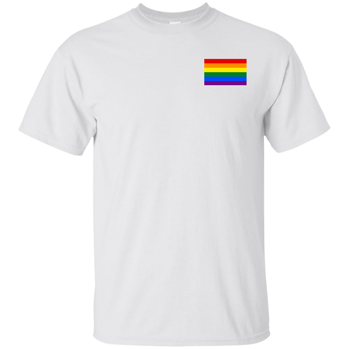 LGBTQ Pride Flag Left Chest Shirt, Hoodie, Sweater - TeesGrab