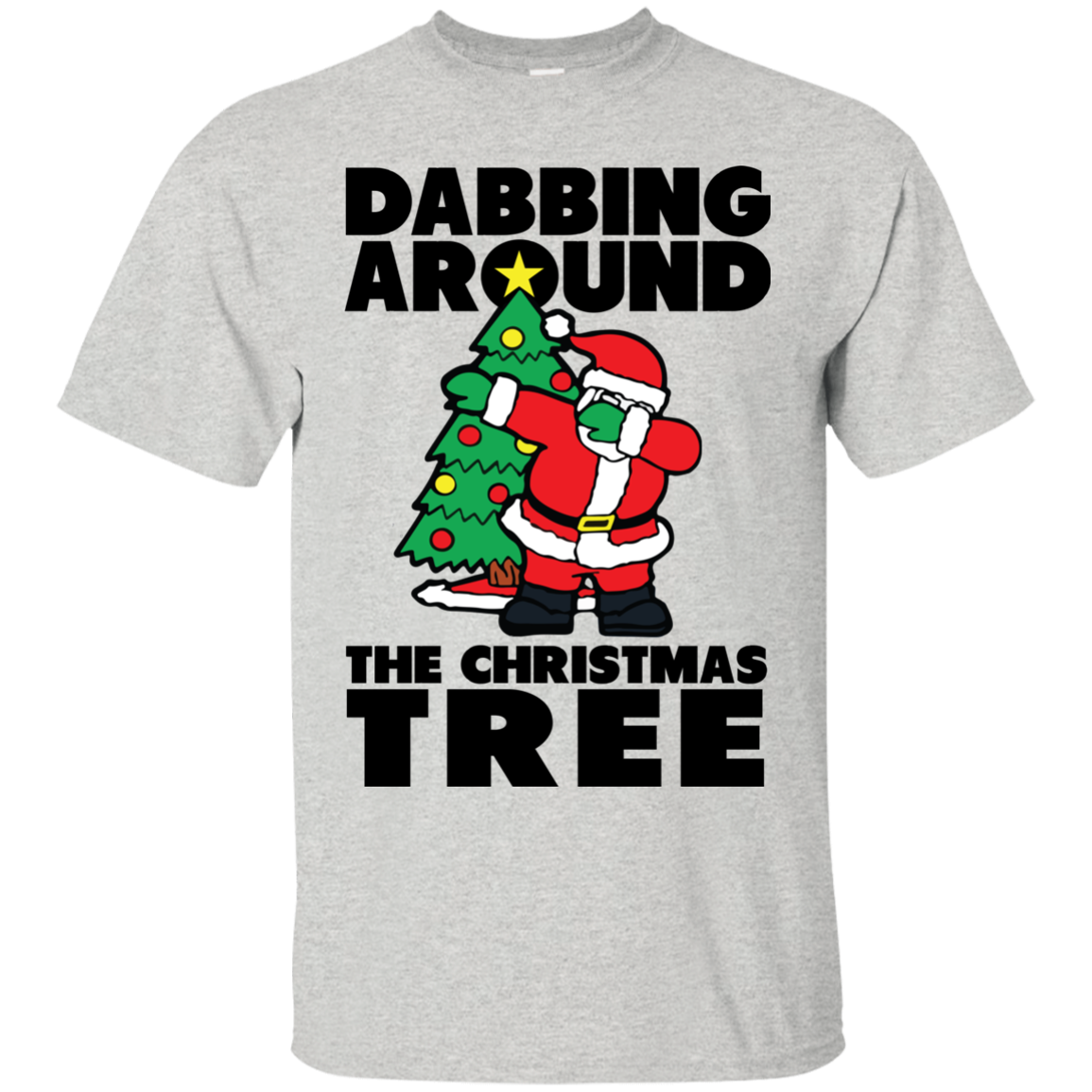 Santa Dabbing Around Christmas Tree T-shirt, Sweater - TeesGrab