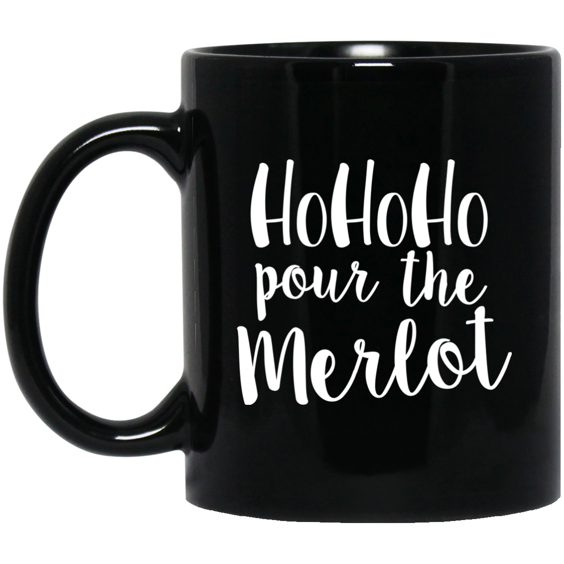 Santa Ho Ho Ho Pour The Merlot Mugs - TeesGrab