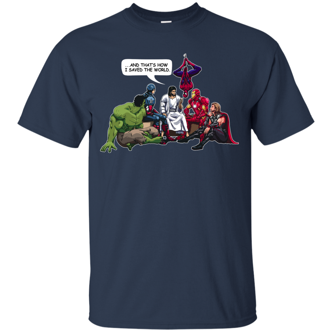 Jesus and Superheroes: And that's how I saved the World Kid, Youth Shirt - TeesGrab