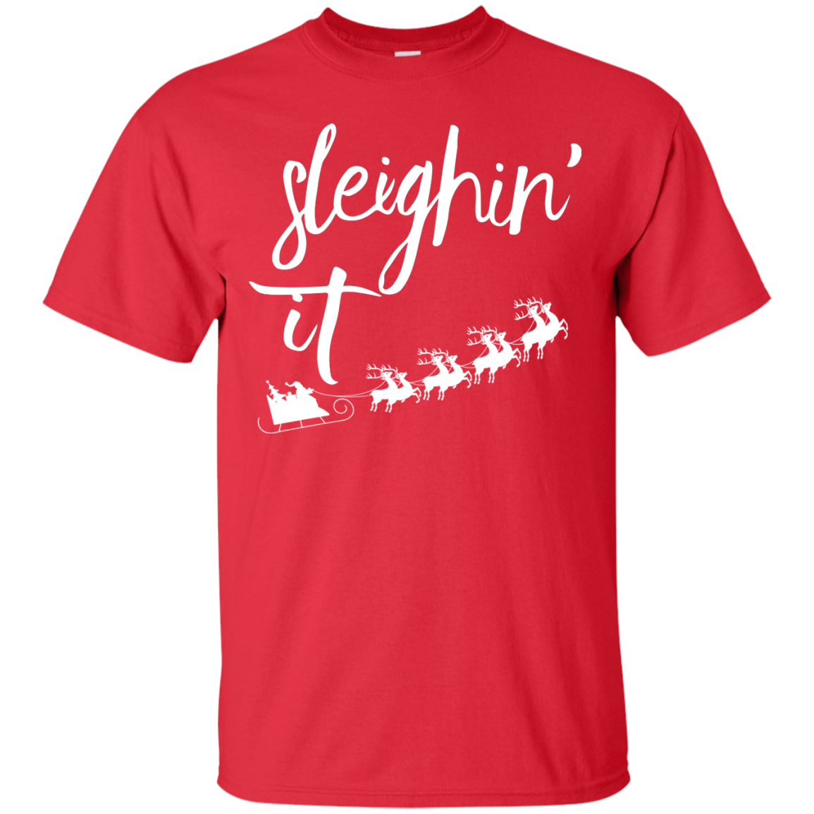 Sleighin' It Christmas Sweater, Hoodie, T-Shirt - TeesGrab