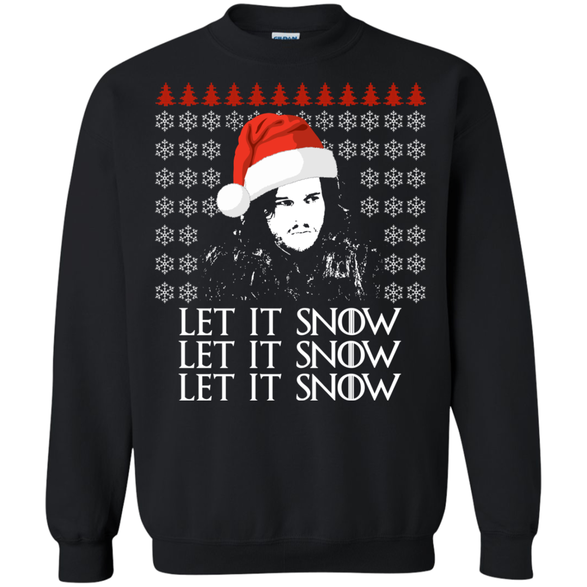 Jon Snow Let It Snow Ugly Sweater, Long Sleeve, Hoodie - TeesGrab
