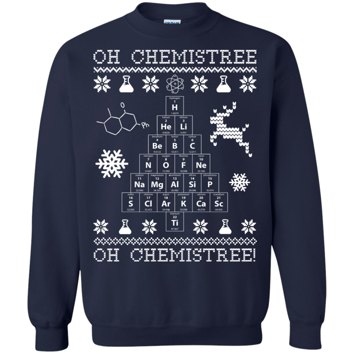 Oh Chemistree Christmas Ugly Sweater, Hoodie - TeesGrab
