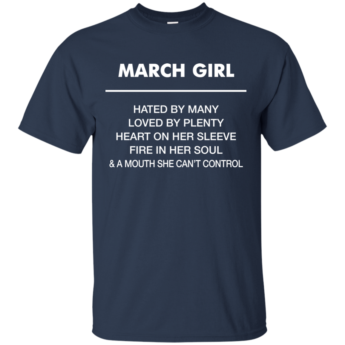 March girl hated by many loved by plenty shirt, tank top - teesgrab